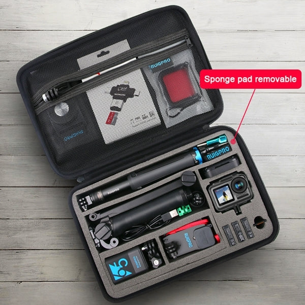 RUIGPRO Shockproof Waterproof Portable Case Box for DJI Osmo Action, Size: 17.3cm x 12.3cm x 6.5cm(Black) - Case & Bags by RUIGPRO | Online Shopping South Africa | PMC TechLife | Buy Now Pay Later Mobicred