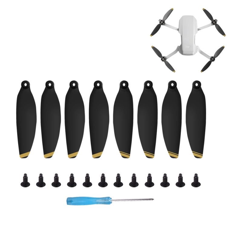 8PCS/Set Sunnylife 4726F Low Noise Quick-release Wing Propellers for DJI Mavic Mini 1(Gold) - free shipping - PMC TechLife - Order now!