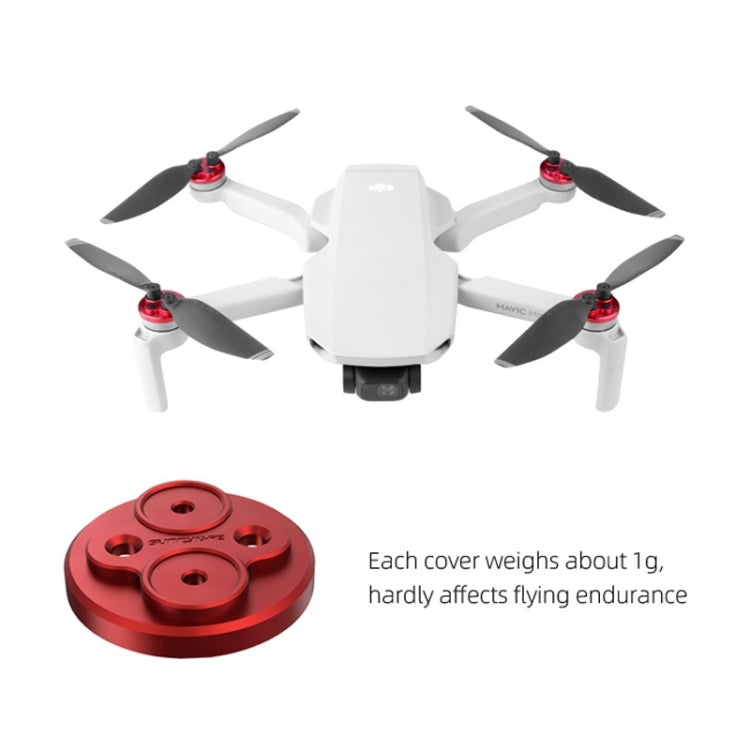 4 PCS Sunnylife Motor Metal Protection Cover for DJI Mini 2 (Red) - Other by Sunnylife | Online Shopping South Africa | PMC TechLife | Buy Now Pay Later Mobicred