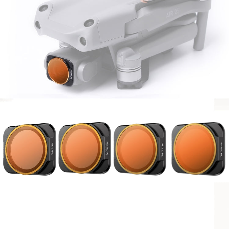 Sunnylife A2S-FI9346 4 in 1 ND8PL++ND16PL+ND32PL+ND64PL Lens Filter for DJI Air 2S - free shipping - PMC TechLife - Order now!