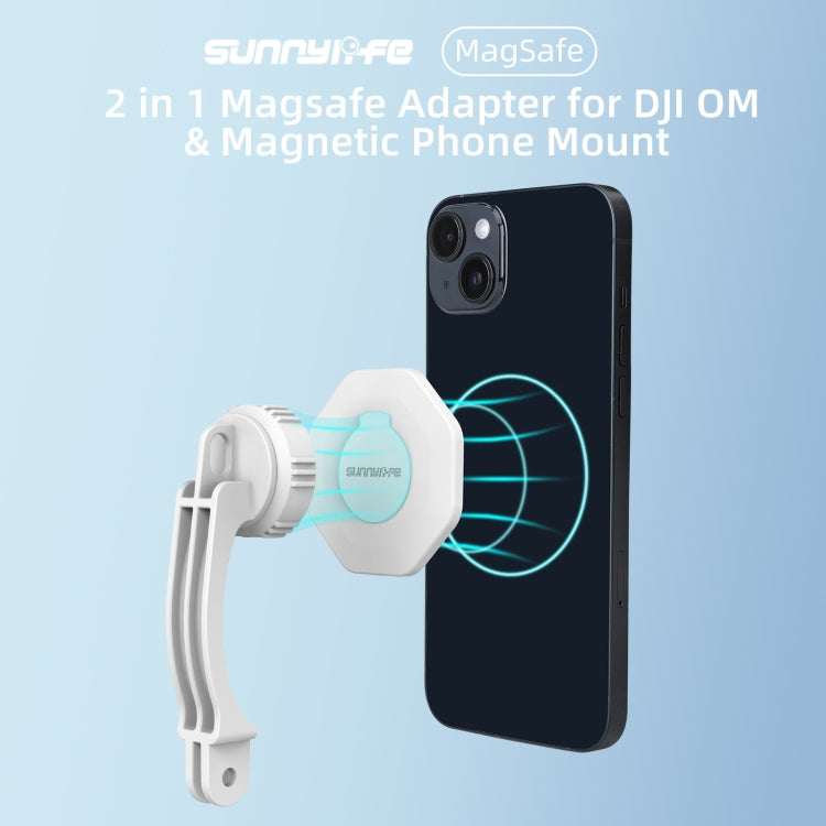 For DJI OM6 / 5 / 4 / 4 SE  Sunnylife ZJ561 Magsafe Adapter Phone Holder (White) -  by Sunnylife | Online Shopping South Africa | PMC TechLife | Buy Now Pay Later Mobicred