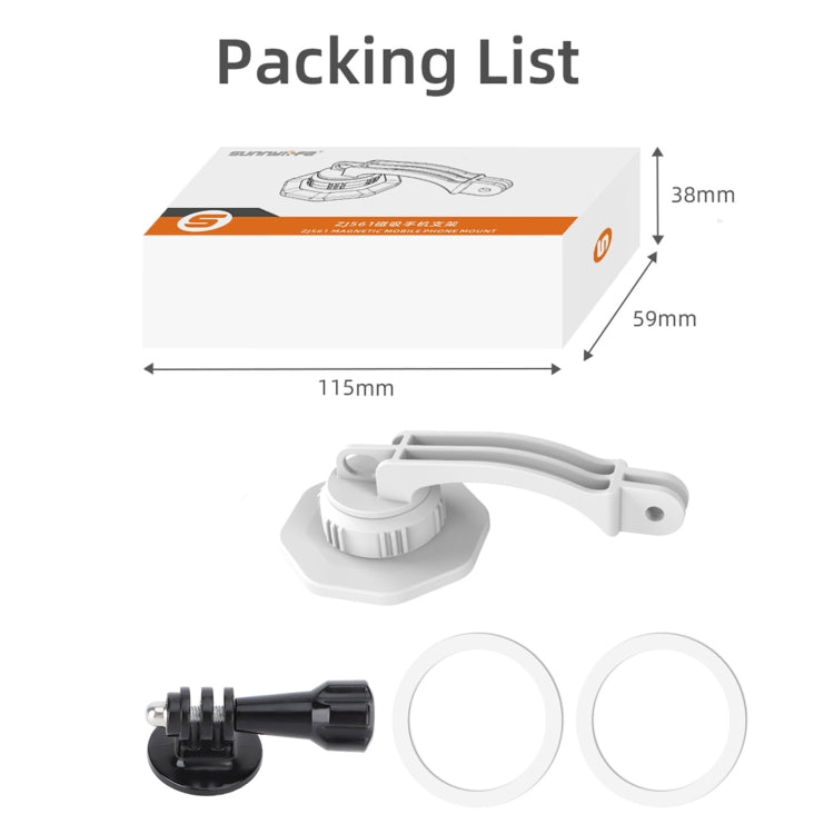 For DJI OM6 / 5 / 4 / 4 SE  Sunnylife ZJ561 Magsafe Adapter Phone Holder (White) -  by Sunnylife | Online Shopping South Africa | PMC TechLife | Buy Now Pay Later Mobicred