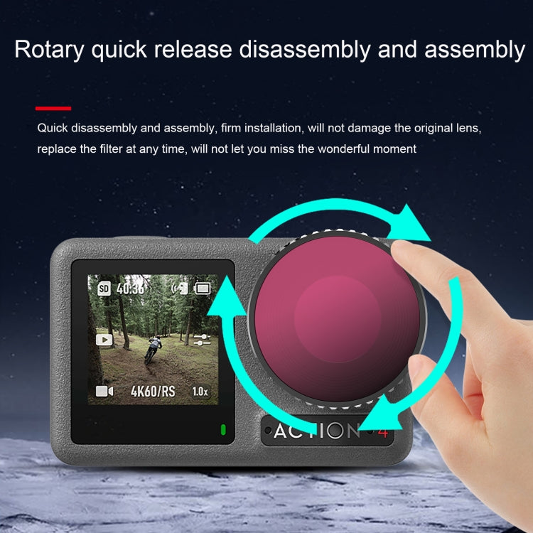 For DJI Action 4 STARTRC 4 in 1 ND8 + ND16 + ND32 + CPL Lens Filter - free shipping - PMC TechLife - Order now!