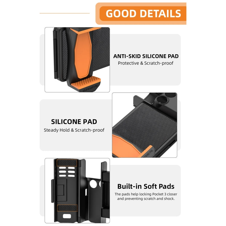 For DJI OSMO Pocket 3 Sunnylife OP3-AD744 Expanded Phone Clamp Holder with Storage Case (Black) - free shipping - PMC TechLife - Order now!