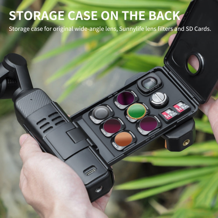 For DJI OSMO Pocket 3 Sunnylife OP3-AD744 Expanded Phone Clamp Holder with Storage Case (Black) - free shipping - PMC TechLife - Order now!