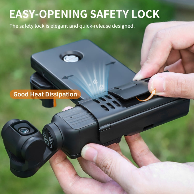 For DJI OSMO Pocket 3 Sunnylife OP3-AD744 Expanded Phone Clamp Holder with Storage Case (Black) - free shipping - PMC TechLife - Order now!