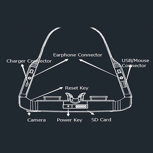 VISION-800 Android 4.4 1GB+2GB Super Smart Retina Glasses 3D VR Virtual Reality Headsets with 5.0MP Camera, Support WiFi, Bluetooth, TF Card, Video Recording - Android Headset by PMC TechLife | Online Shopping South Africa | PMC TechLife