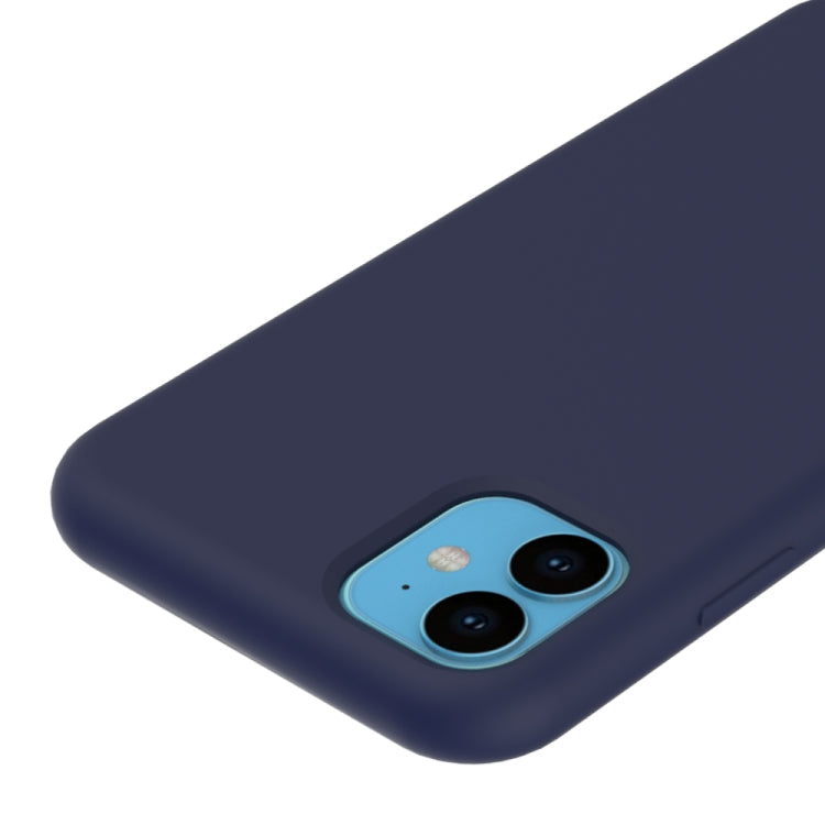 For iPhone 11 Solid Color Liquid Silicone Shockproof Case (Navy Blue) - iPhone 11 Cases by PMC TechLife | Online Shopping South Africa | PMC TechLife