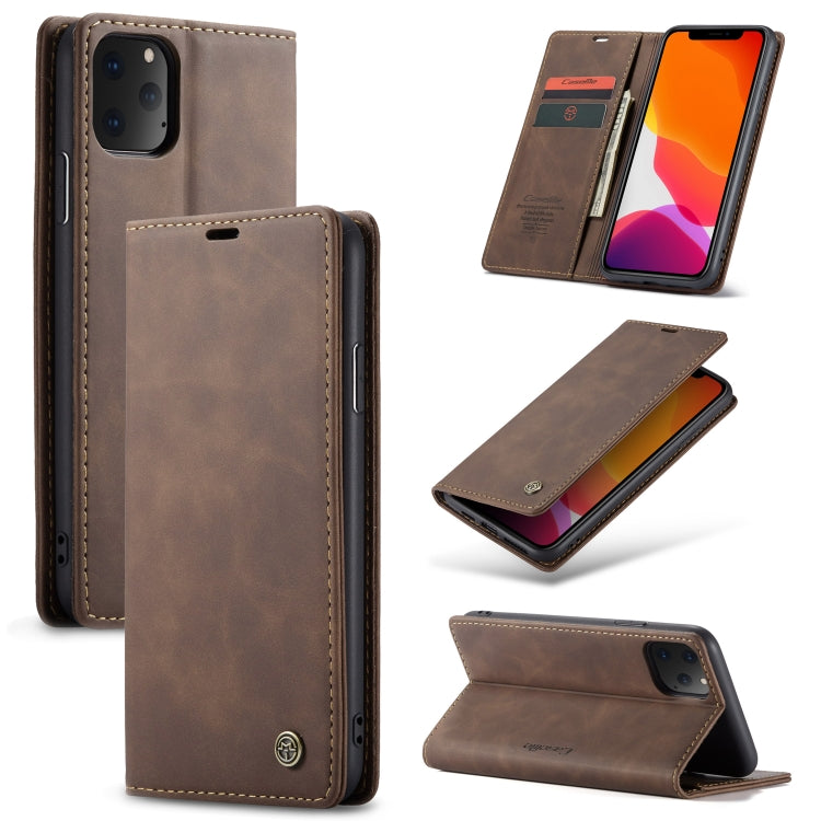 CaseMe-013 Multifunctional Horizontal Flip Leather Case with Card Slot & Holder & Wallet for iPhone 11 Pro Max(coffee) - iPhone 11 Pro Max Cases by CaseMe | Online Shopping South Africa | PMC TechLife | Buy Now Pay Later Mobicred