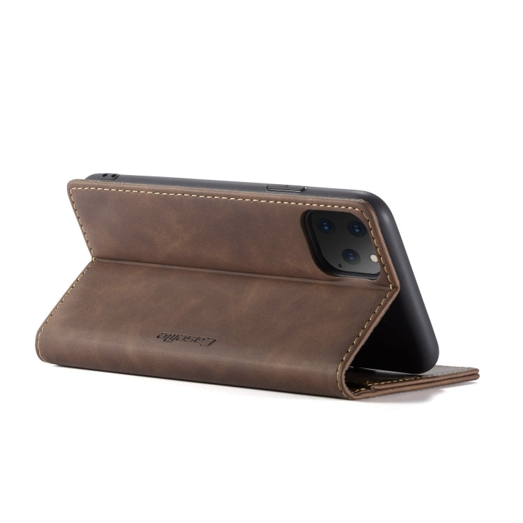 CaseMe-013 Multifunctional Horizontal Flip Leather Case with Card Slot & Holder & Wallet for iPhone 11 Pro Max(coffee) - iPhone 11 Pro Max Cases by CaseMe | Online Shopping South Africa | PMC TechLife | Buy Now Pay Later Mobicred