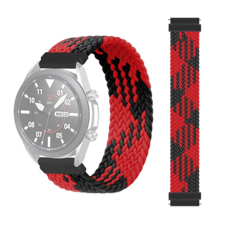 22mm Universal Nylon Weave Watch Band (Red Black) - Watch Bands by PMC TechLife | Online Shopping South Africa | PMC TechLife | Buy Now Pay Later Mobicred