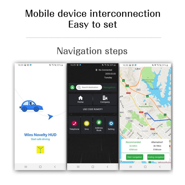 C1 OBD2 + GPS Mode Car HUD Head-up Display Compass / Speed / Water Temperature / Voltage Display / Speed / Fault Alarm / Navigation Function - free shipping - PMC TechLife - Order now!