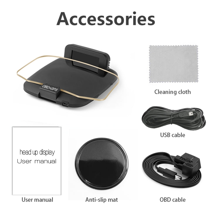 C1 OBD2 + GPS Mode Car HUD Head-up Display Compass / Speed / Water Temperature / Voltage Display / Speed / Fault Alarm / Navigation Function - free shipping - PMC TechLife - Order now!