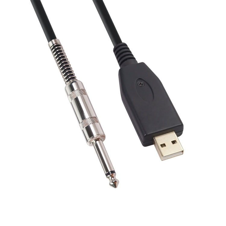 US48S USB to 6.35mm Electric Guitar Recording Cable, Cable Length:2m - Microphone Audio Cable & Connector by PMC TechLife | Online Shopping South Africa | PMC TechLife | Buy Now Pay Later Mobicred