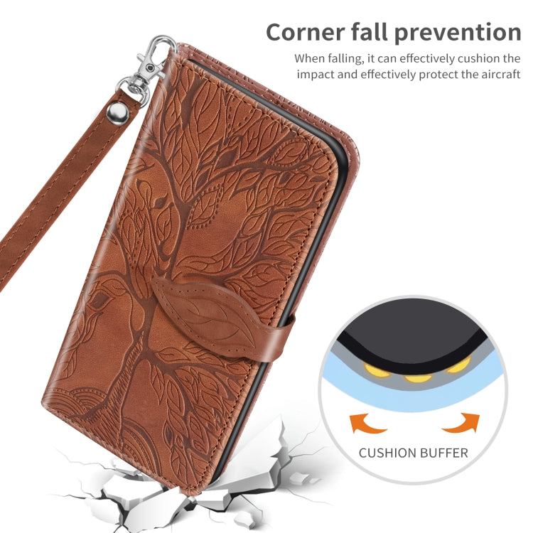 For Samsung Galaxy Note10+ Life of Tree Embossing Pattern Horizontal Flip Leather Case with Holder & Card Slot & Wallet & Photo Frame & Lanyard(Brown) - free shipping - PMC TechLife - Order now!