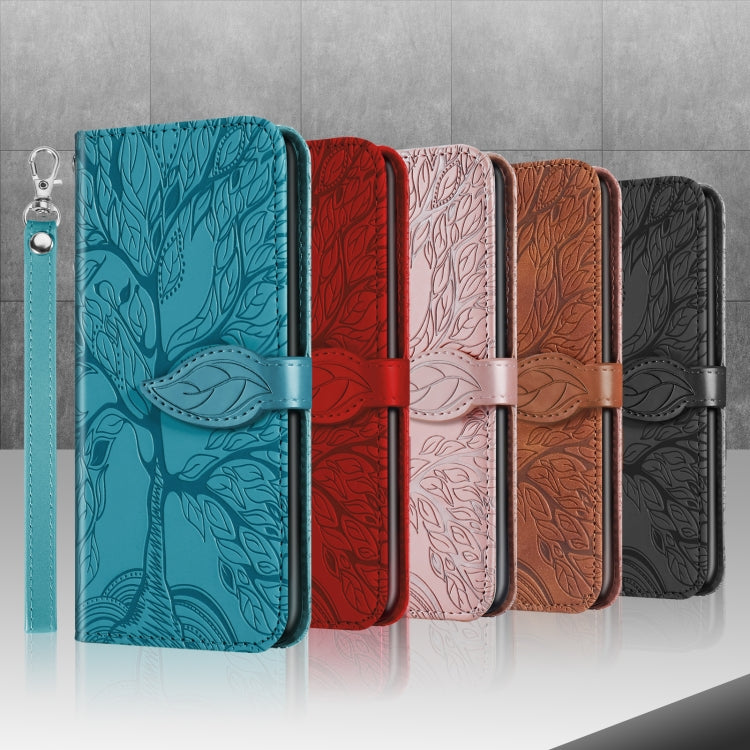 For Samsung Galaxy Note10+ Life of Tree Embossing Pattern Horizontal Flip Leather Case with Holder & Card Slot & Wallet & Photo Frame & Lanyard(Brown) - free shipping - PMC TechLife - Order now!