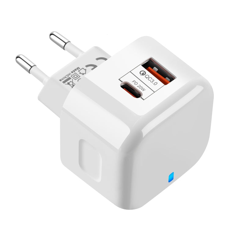 YSY-6087 20W PD + QC 3.0 Dual Ports Travel Charger Power Adapter, EU Plug - USB Charger by PMC TechLife | Online Shopping South Africa | PMC TechLife | Buy Now Pay Later Mobicred