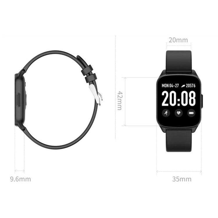Lokmat KW17 1.3 inch TFT Screen IP68 Waterproof Smart Watch, Support Sleep Monitor / Heart Rate Monitor / Blood Pressure Monitor(Black) - free shipping - PMC TechLife - Order now!