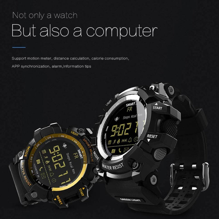 Lokmat MK16 LCD Screen 50m Waterproof Smart Watch, Support Information Reminder / Remote Camera / Walking Motion Monitor(Black) - free shipping - PMC TechLife - Order now!
