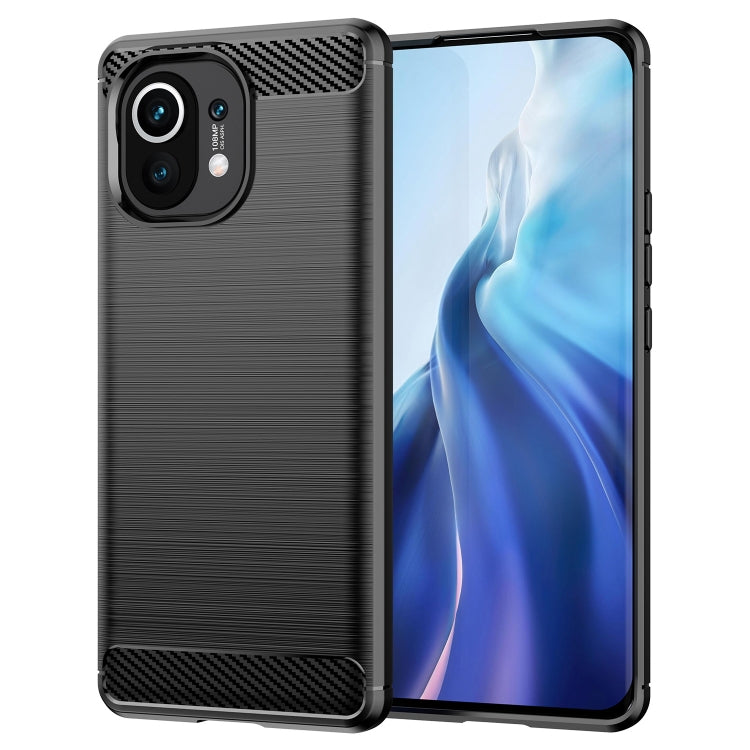 For Xiaomi Mi 11 Brushed Texture Carbon Fiber TPU Case(Black) - free shipping - PMC TechLife - Order now!