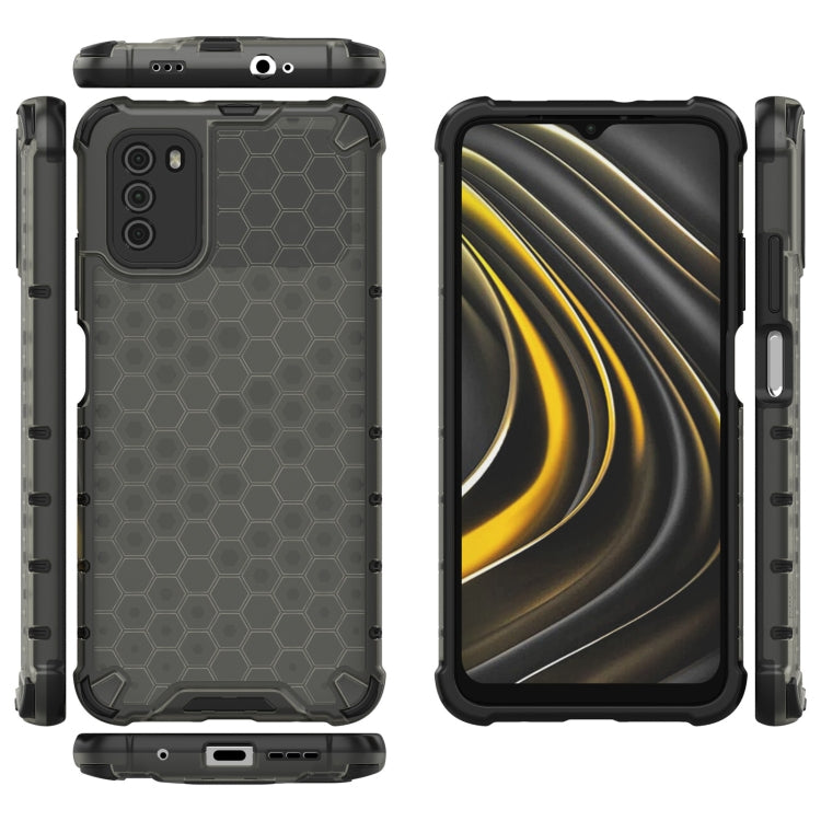 For Xiaomi Poco M3 Shockproof Honeycomb PC + TPU Case(Black) - Xiaomi Cases by PMC TechLife | Online Shopping South Africa | PMC TechLife | Buy Now Pay Later Mobicred
