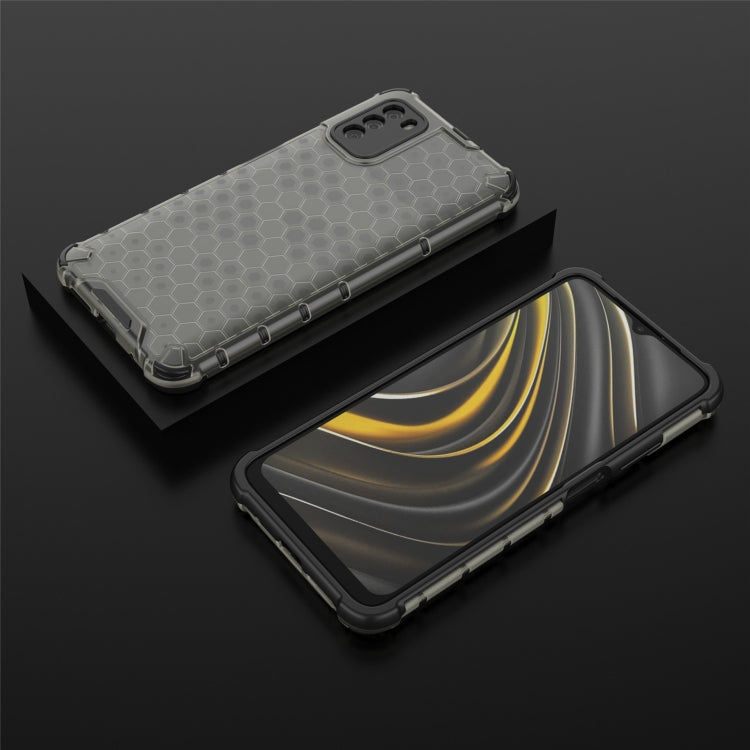 For Xiaomi Poco M3 Shockproof Honeycomb PC + TPU Case(Black) - Xiaomi Cases by PMC TechLife | Online Shopping South Africa | PMC TechLife | Buy Now Pay Later Mobicred