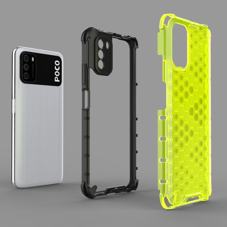 For Xiaomi Poco M3 Shockproof Honeycomb PC + TPU Case(Black) - Xiaomi Cases by PMC TechLife | Online Shopping South Africa | PMC TechLife | Buy Now Pay Later Mobicred