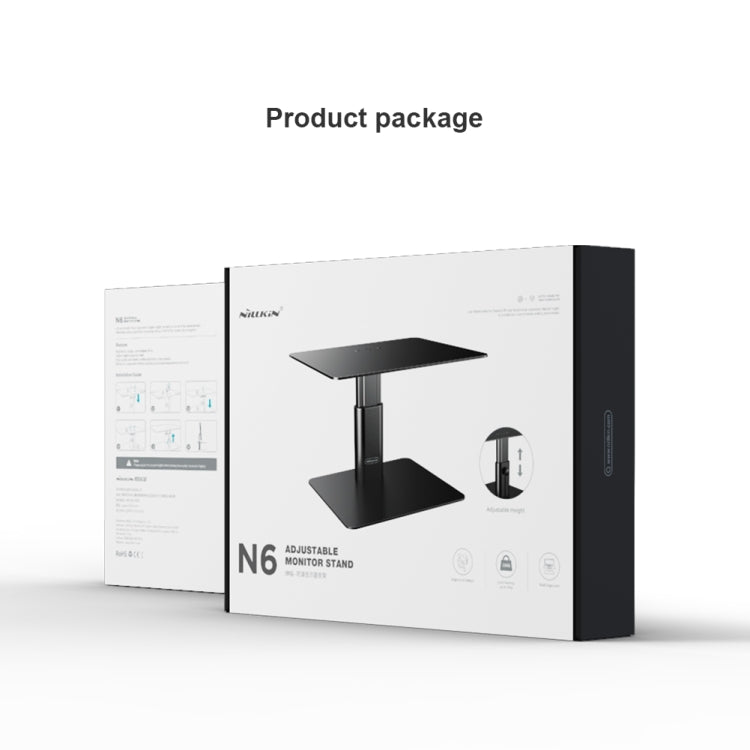 NILLKIN N6 Adjustable High Desk Laptop Monitor Stand Holder (Silver) - free shipping - PMC TechLife - Order now!