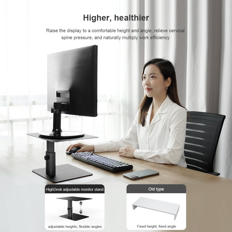 NILLKIN N6 Adjustable High Desk Laptop Monitor Stand Holder (Silver) - free shipping - PMC TechLife - Order now!