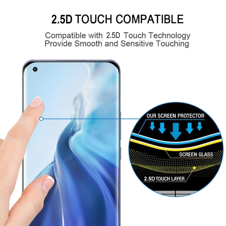 For Xiaomi Mi 11 (Edge Glue) 25 PCS 9H HD 3D Curved Edge Tempered Glass Film(Black) -  by PMC TechLife | Online Shopping South Africa | PMC TechLife