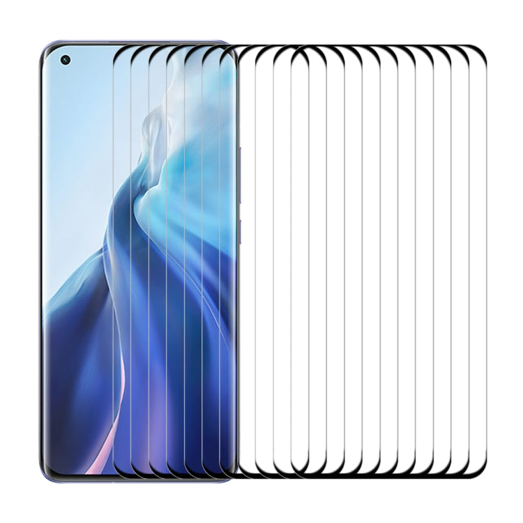 For Xiaomi Mi 11 (Edge Glue) 25 PCS 9H HD 3D Curved Edge Tempered Glass Film(Black) -  by PMC TechLife | Online Shopping South Africa | PMC TechLife