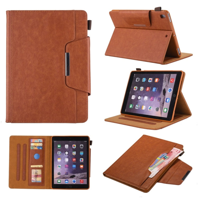 For iPad 10.2 2021 / 2020 / 2019 Business Style Horizontal Flip Leather Case with Holder & Card Slot & Photo Frame & Wallet(Brown) - iPad 10.2 Cases by PMC TechLife | Online Shopping South Africa | PMC TechLife