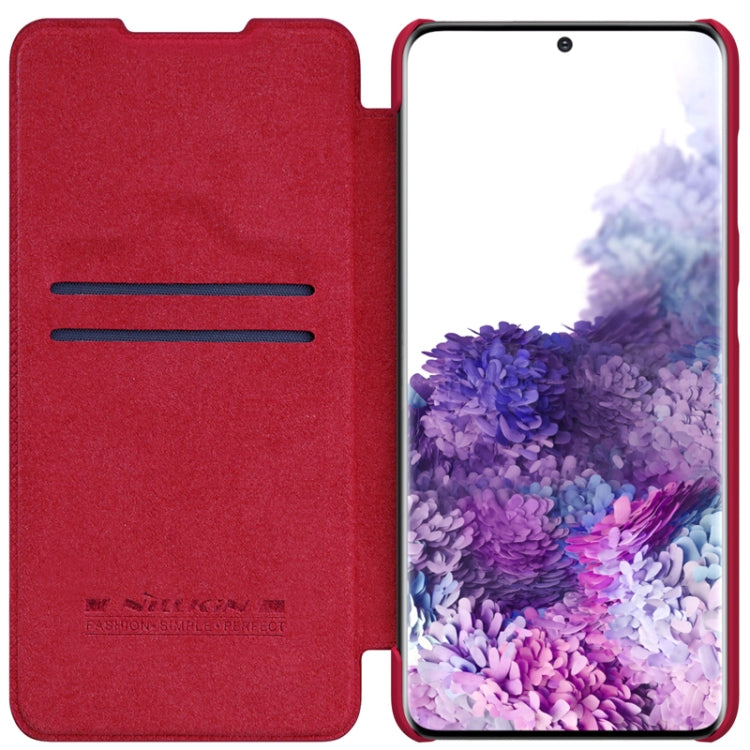For Samsung Galaxy S21 Plus 5G NILLKIN QIN Series Crazy Horse Texture Horizontal Flip Leather Case with Card Slot(Red) - Galaxy S21+ 5G Cases by NILLKIN | Online Shopping South Africa | PMC TechLife | Buy Now Pay Later Mobicred