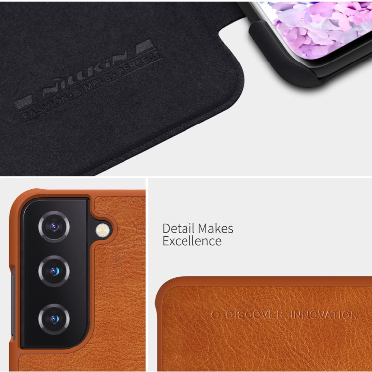 For Samsung Galaxy S21 Plus 5G NILLKIN QIN Series Crazy Horse Texture Horizontal Flip Leather Case with Card Slot(Red) - Galaxy S21+ 5G Cases by NILLKIN | Online Shopping South Africa | PMC TechLife | Buy Now Pay Later Mobicred