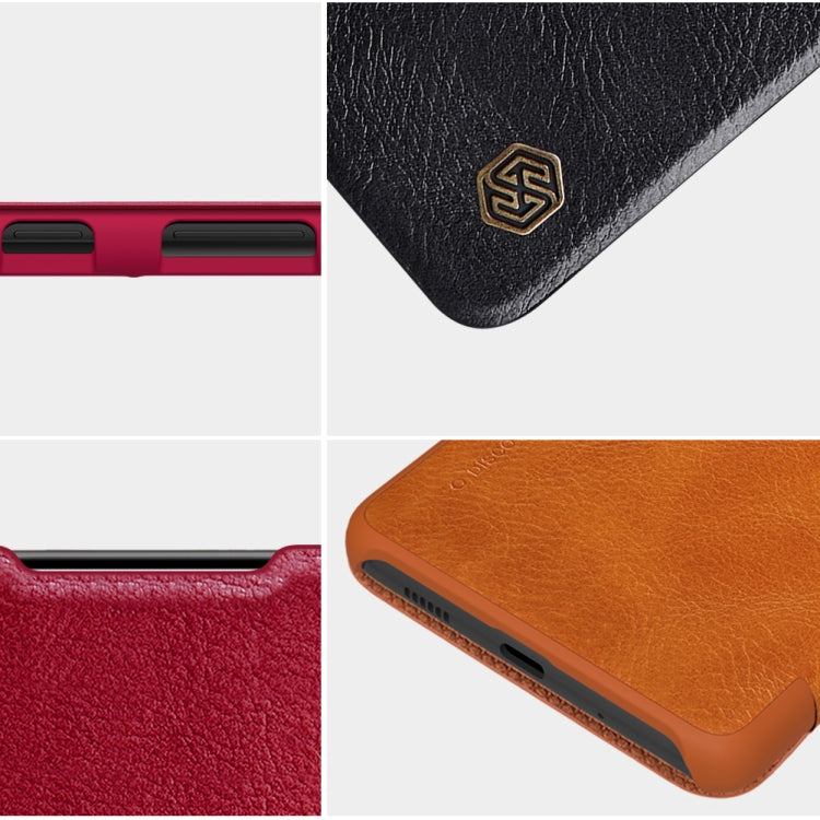 For Samsung Galaxy S21 Plus 5G NILLKIN QIN Series Crazy Horse Texture Horizontal Flip Leather Case with Card Slot(Red) - Galaxy S21+ 5G Cases by NILLKIN | Online Shopping South Africa | PMC TechLife | Buy Now Pay Later Mobicred