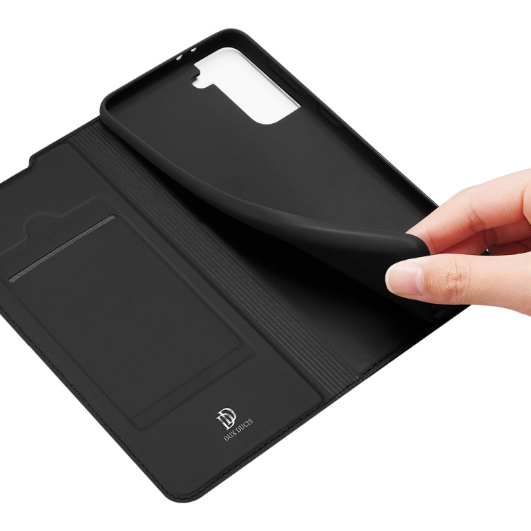 For Samsung Galaxy S21 5G DUX DUCIS Skin Pro Series Horizontal Flip PU + TPU Leather Case with Holder & Card Slots(Black) - Galaxy S21 5G Cases by DUX DUCIS | Online Shopping South Africa | PMC TechLife | Buy Now Pay Later Mobicred