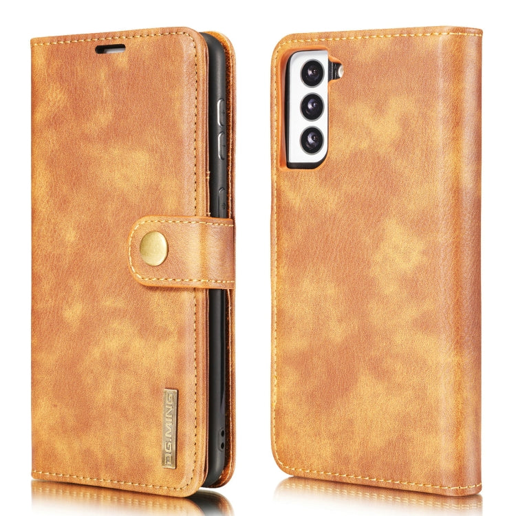 For Samsung Galaxy S21 5G DG.MING Crazy Horse Texture Flip Detachable Magnetic Leather Case with Holder & Card Slots & Wallet(Brown) - free shipping - PMC TechLife - Order now!