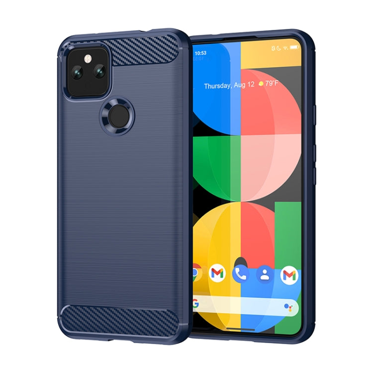 For Google Pixel 5a Brushed Texture Carbon Fiber TPU Case(Navy Blue) - free shipping - PMC TechLife - Order now!