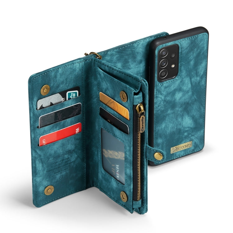 For Samsung Galaxy A52 5G / 4G CaseMe Detachable Multifunctional Horizontal Flip Leather Case, with Card Slot & Holder & Zipper Wallet & Photo Frame(Blue) - free shipping - PMC TechLife - Order now!