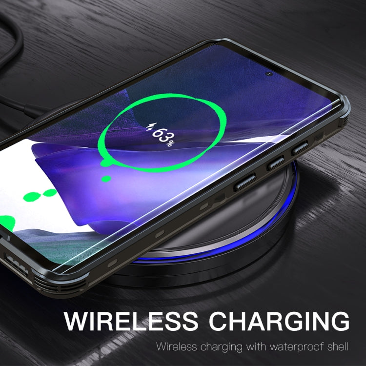 For Samsung Galaxy S21 Ultra 5G RedPepper Transparent Dot Shockproof Waterproof PC + TPU Protective Case(Black) - free shipping - PMC TechLife - Order now!