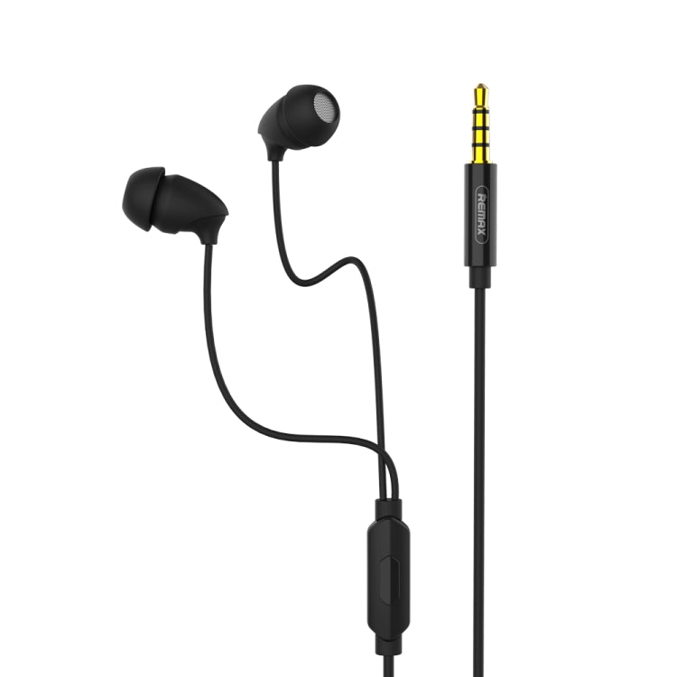 REMAX RM-588 In-Ear Stereo Sleep Earphone with Wire Control & MIC & Support Hands-free(Black) - Normal Style Earphone by REMAX | Online Shopping South Africa | PMC TechLife
