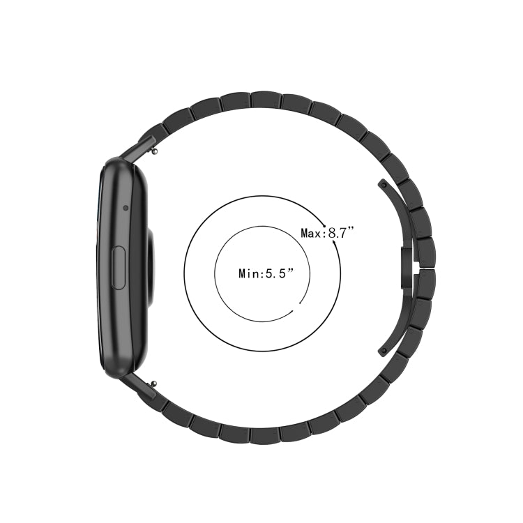 For Huawei Watch Fit Stainless Steel Watch Band(Black) - Watch Bands by PMC TechLife | Online Shopping South Africa | PMC TechLife | Buy Now Pay Later Mobicred