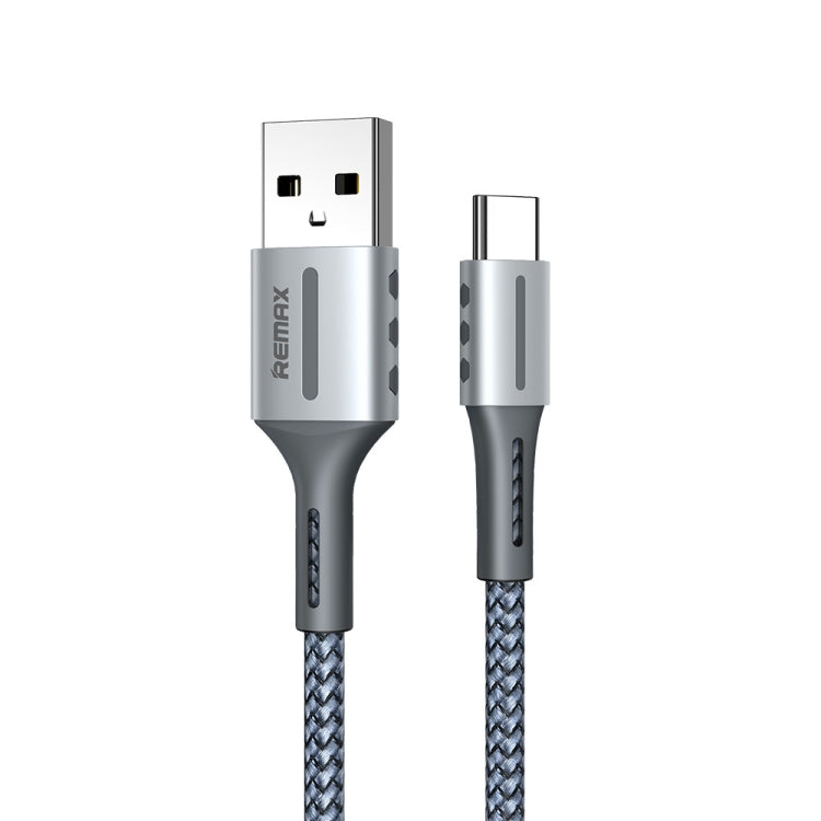 Remax RC-003a 2.4A Type-C / USB-C Barrett Series Charging Data Cable, Length: 1m(Silver) - free shipping - PMC TechLife - Order now!