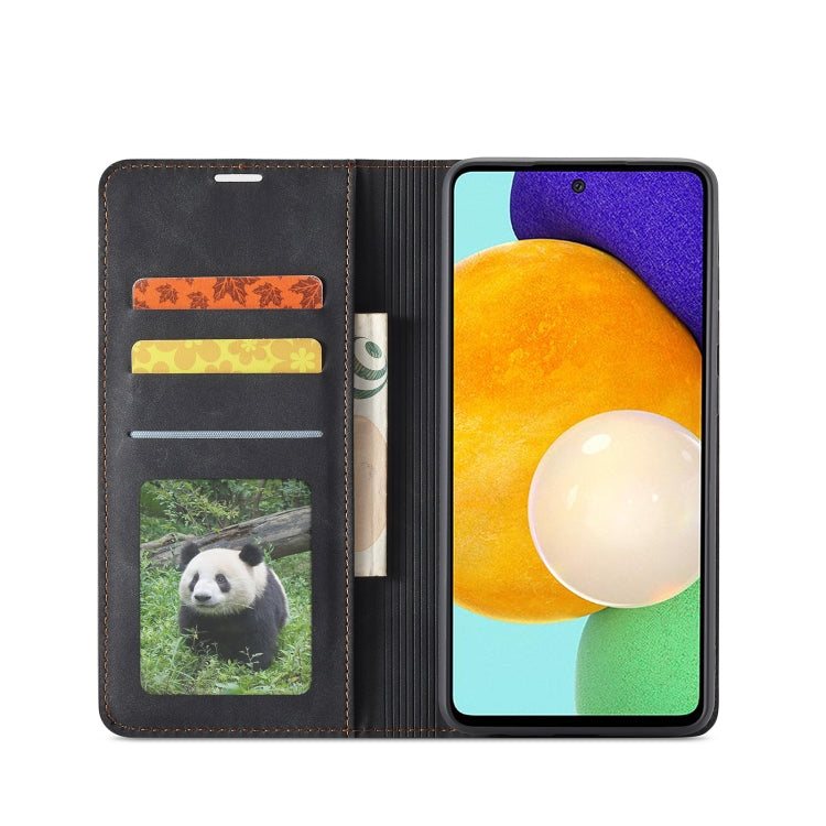 For Samsung Galaxy A52 5G / 4G Forwenw Dream Series Oil Edge Strong Magnetism Horizontal Flip Leather Case with Holder & Card Slots & Wallet & Photo Frame(Black) - Galaxy Phone Cases by Forwenw | Online Shopping South Africa | PMC TechLife | Buy Now Pay Later Mobicred