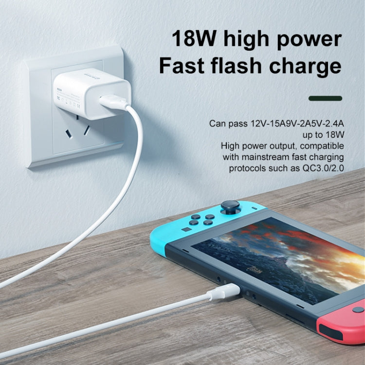 WK WP-U57 Max 18W Maxspeed QC3.0 Fast Charger + USB to 8 Pin Data Cable, Plug Type:US Plug - USB Charger by WK | Online Shopping South Africa | PMC TechLife | Buy Now Pay Later Mobicred