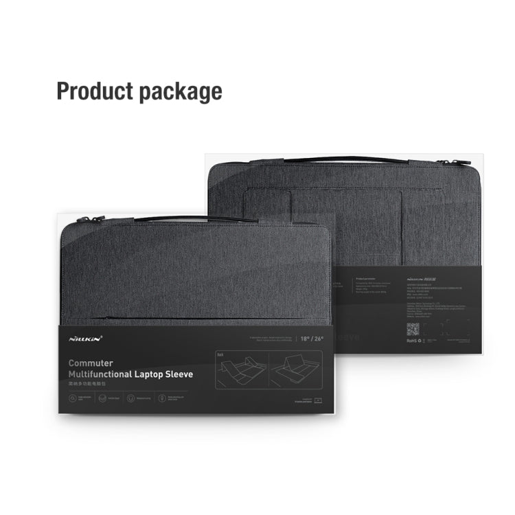 NILLKIN Commuter Multifunctional Laptop Sleeve For 16.0 inch and Below(Dark Gray) - 15.6 - 17 inch by NILLKIN | Online Shopping South Africa | PMC TechLife | Buy Now Pay Later Mobicred