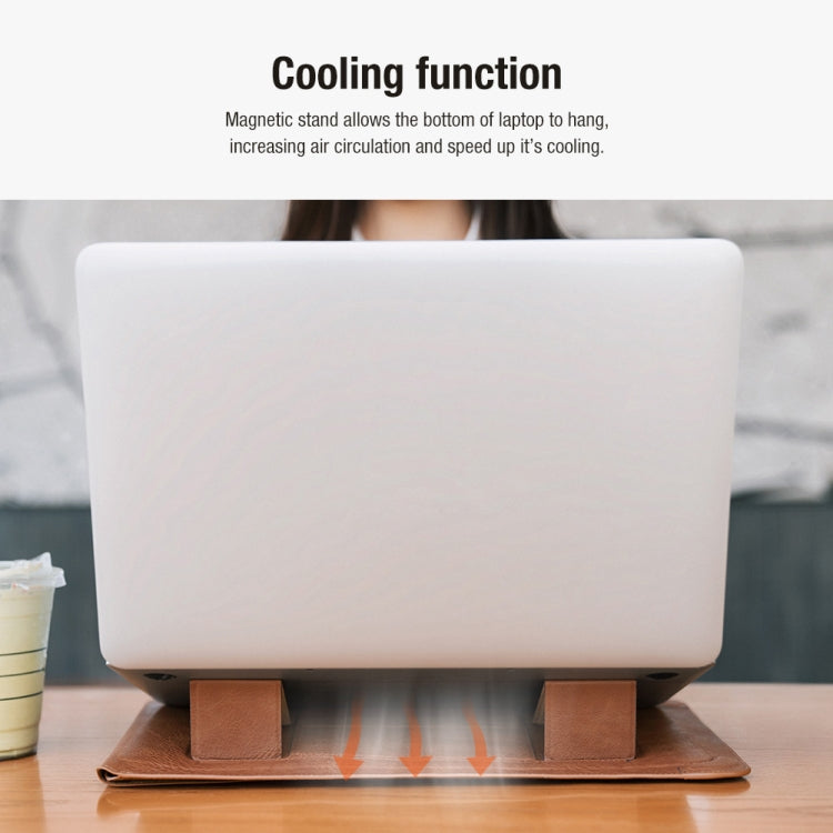 NILLKIN Water Wave Texture Versatile Laptop Sleeve For 14.0 inch and Below(Brown) - free shipping - PMC TechLife - Order now!