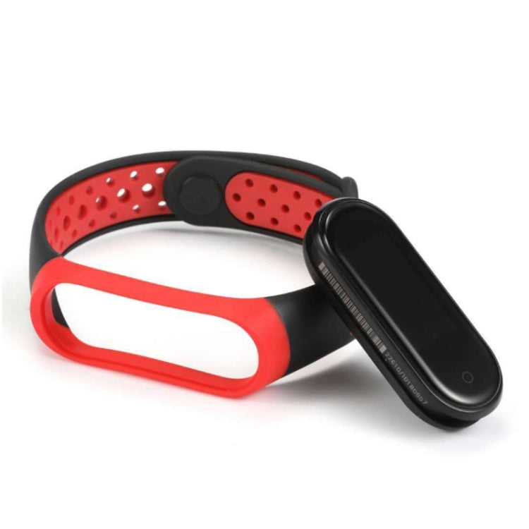 For Xiaomi Mi Band 6 (CA8856) Breathable Silicone Watch Band with Holes(Grey+Orange) - free shipping - PMC TechLife - Order now!
