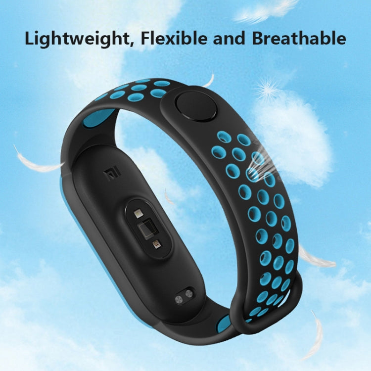 For Xiaomi Mi Band 6 (CA8856) Breathable Silicone Watch Band with Holes(Grey+Orange) - free shipping - PMC TechLife - Order now!
