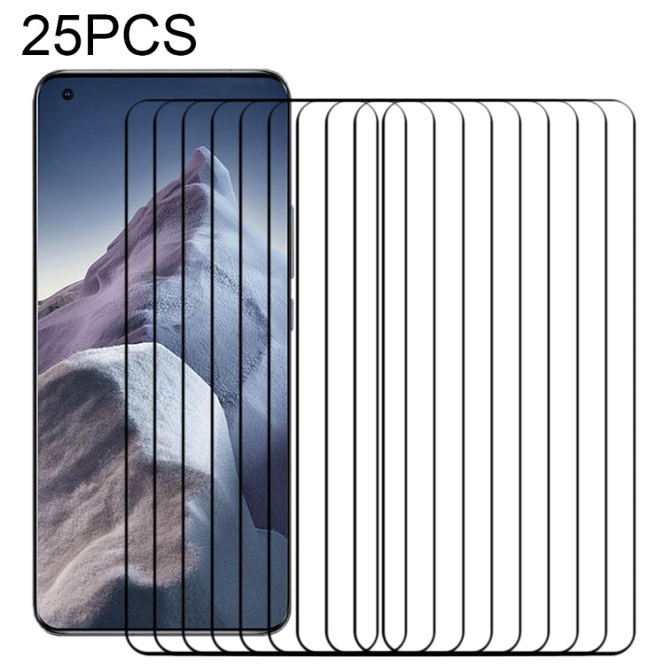 For Xiaomi Mi 11 Ultra Edge Glue 25 PCS 9H HD 3D Curved Edge Tempered Glass Film(Black) - Mi 11 Ultra Tempered Glass by PMC TechLife | Online Shopping South Africa | PMC TechLife